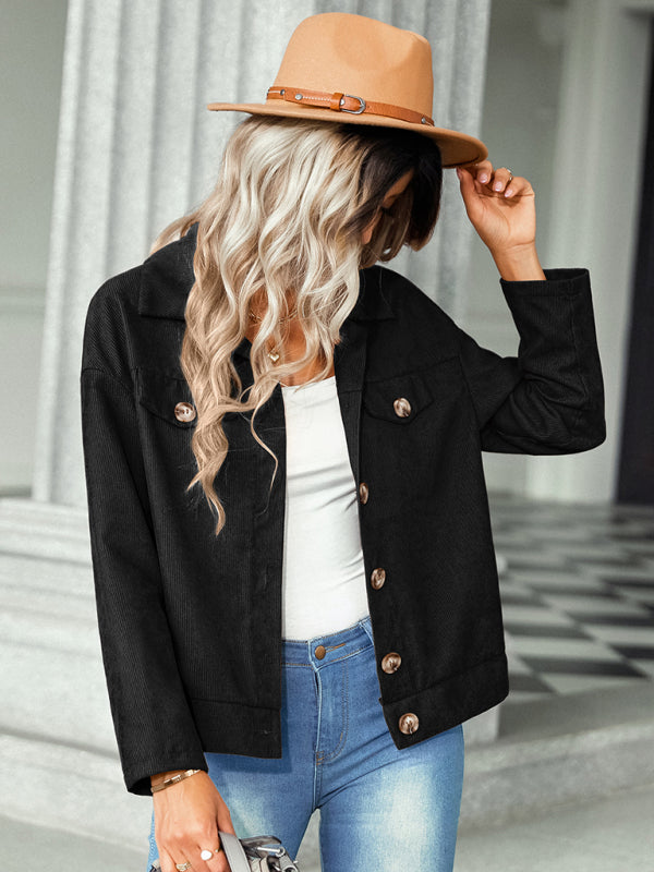fashion versatile jacket corduroy jacket kakaclo