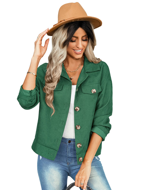 fashion versatile jacket corduroy jacket kakaclo