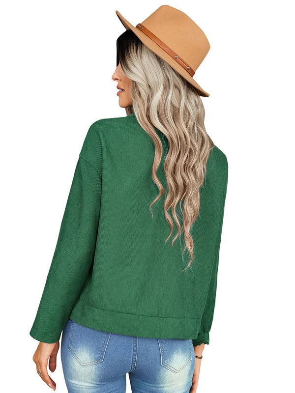 fashion versatile jacket corduroy jacket kakaclo