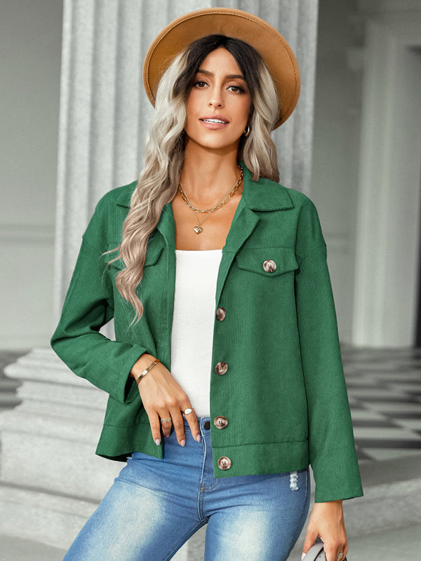 fashion versatile jacket corduroy jacket kakaclo