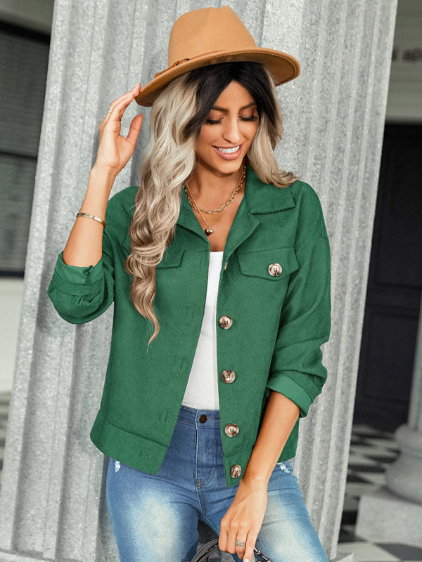fashion versatile jacket corduroy jacket kakaclo