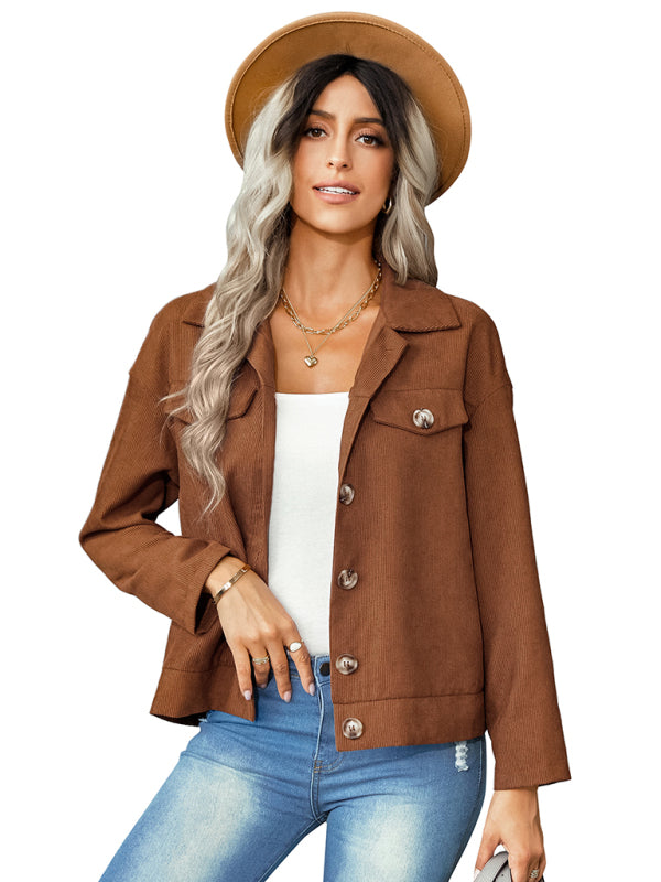 fashion versatile jacket corduroy jacket kakaclo