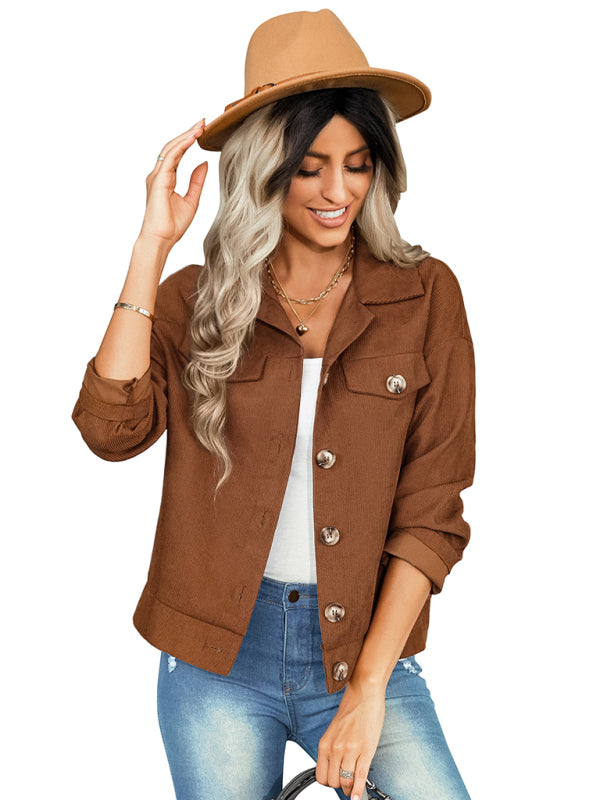fashion versatile jacket corduroy jacket kakaclo