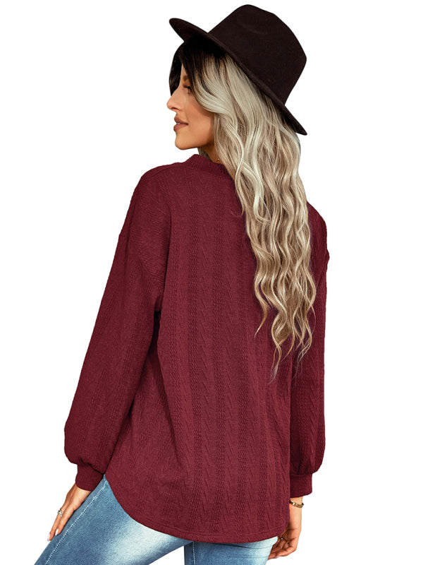 Blue Zone Planet | jacquard sweater top BLUE ZONE PLANET