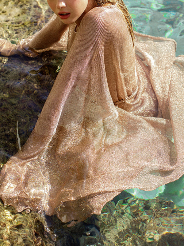 Blue Zone Planet |  scale mesh beach shirt swimsuit with sunscreen cardigan BLUE ZONE PLANET