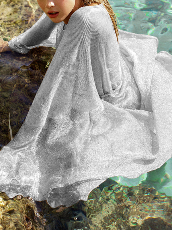 Blue Zone Planet |  scale mesh beach shirt swimsuit with sunscreen cardigan BLUE ZONE PLANET