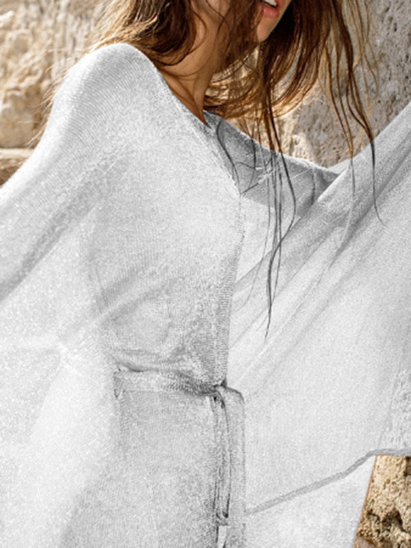 Blue Zone Planet |  scale mesh beach shirt swimsuit with sunscreen cardigan BLUE ZONE PLANET