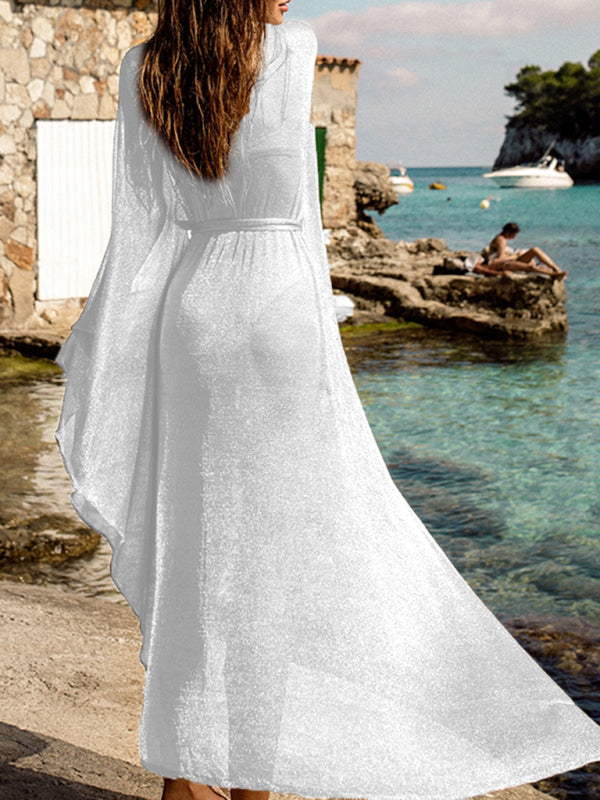 Blue Zone Planet |  scale mesh beach shirt swimsuit with sunscreen cardigan BLUE ZONE PLANET