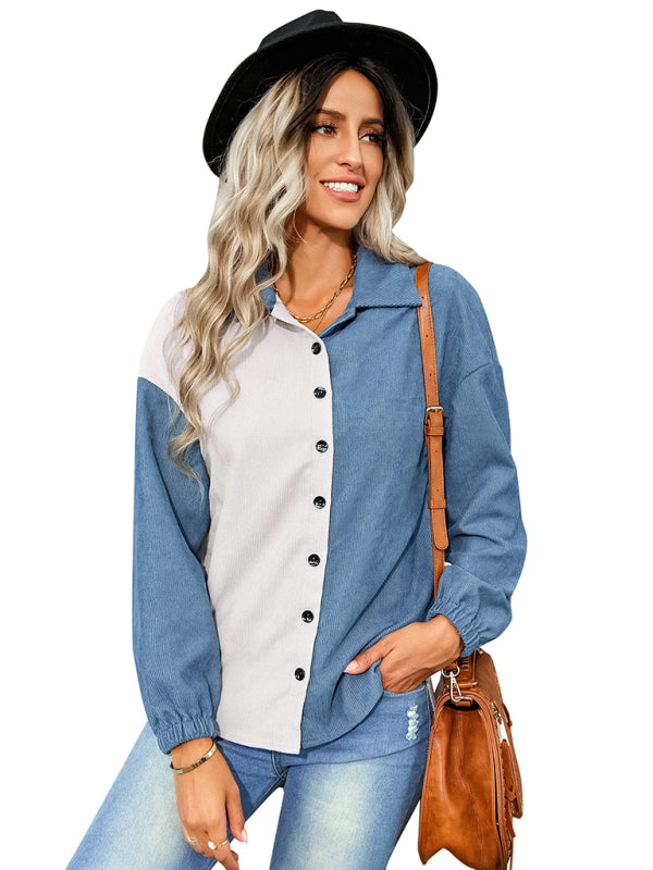 color matching loose shirt coat kakaclo