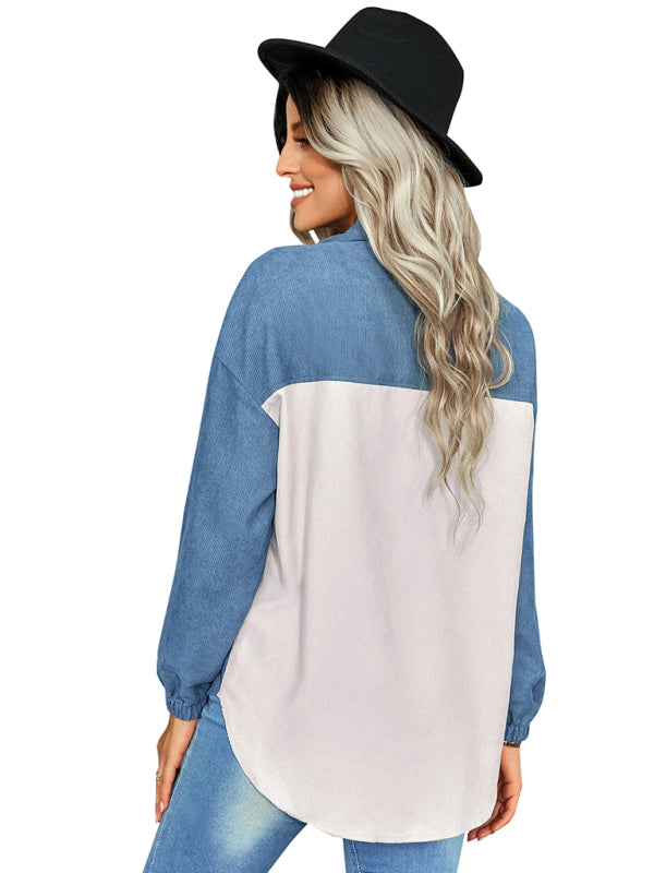 color matching loose shirt coat kakaclo