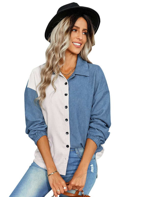 color matching loose shirt coat kakaclo