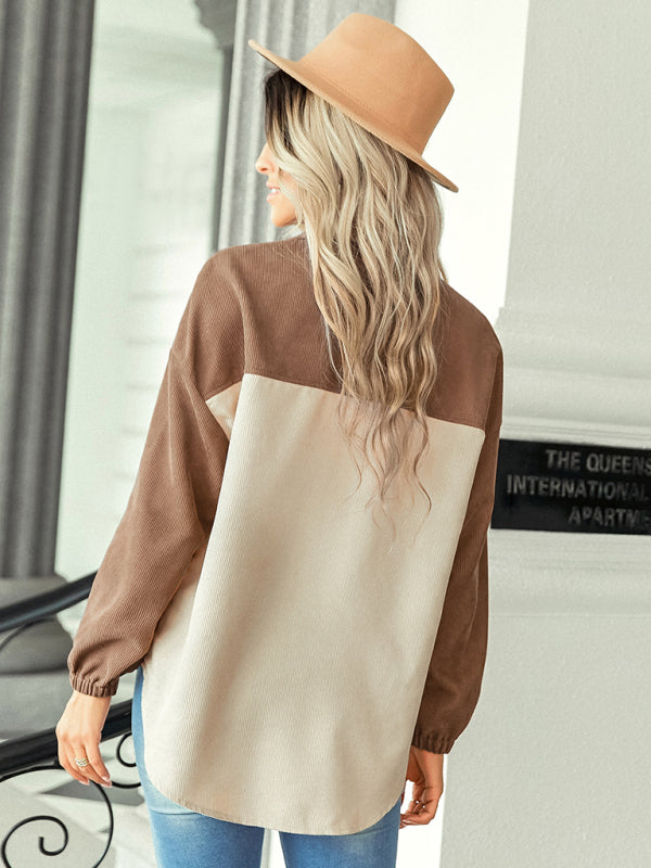 color matching loose shirt coat kakaclo