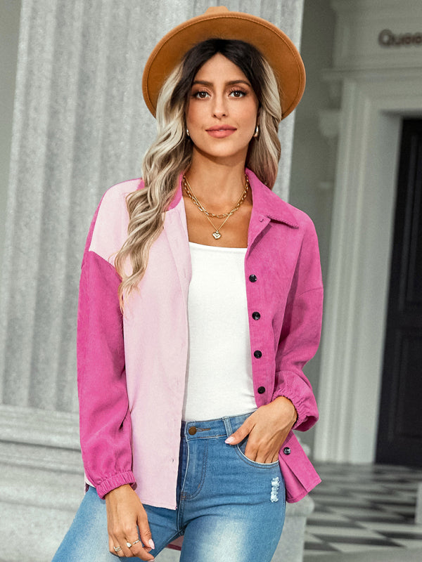 color matching loose shirt coat kakaclo