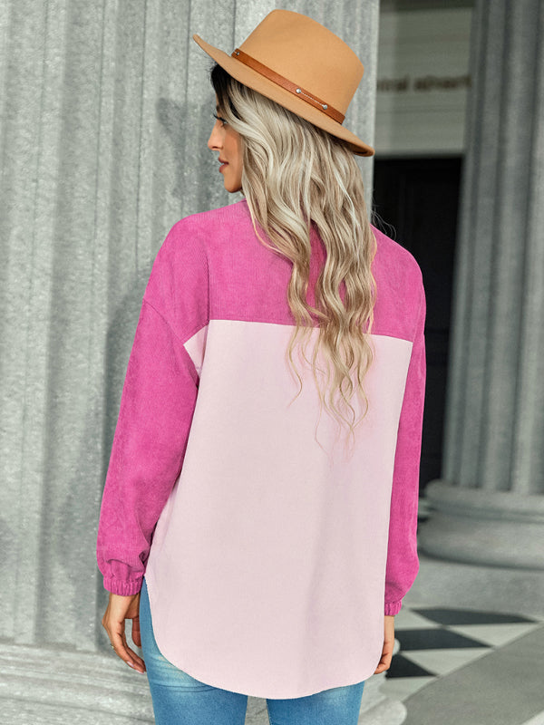 color matching loose shirt coat kakaclo