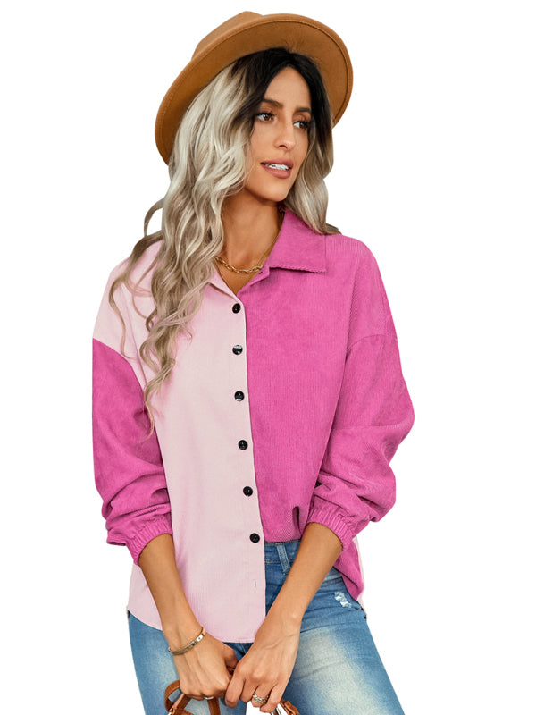 color matching loose shirt coat kakaclo