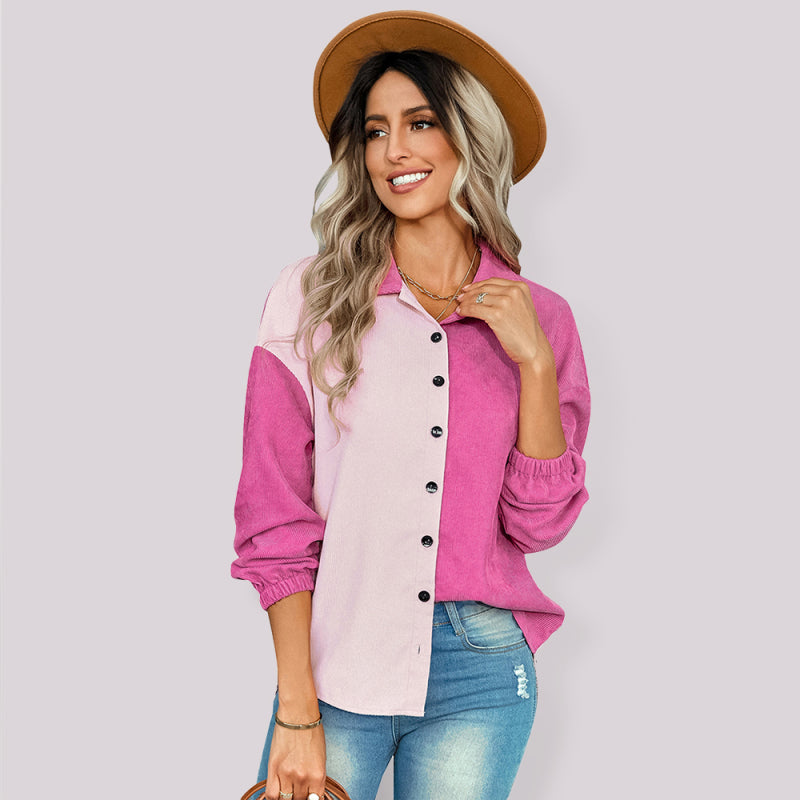 color matching loose shirt coat kakaclo