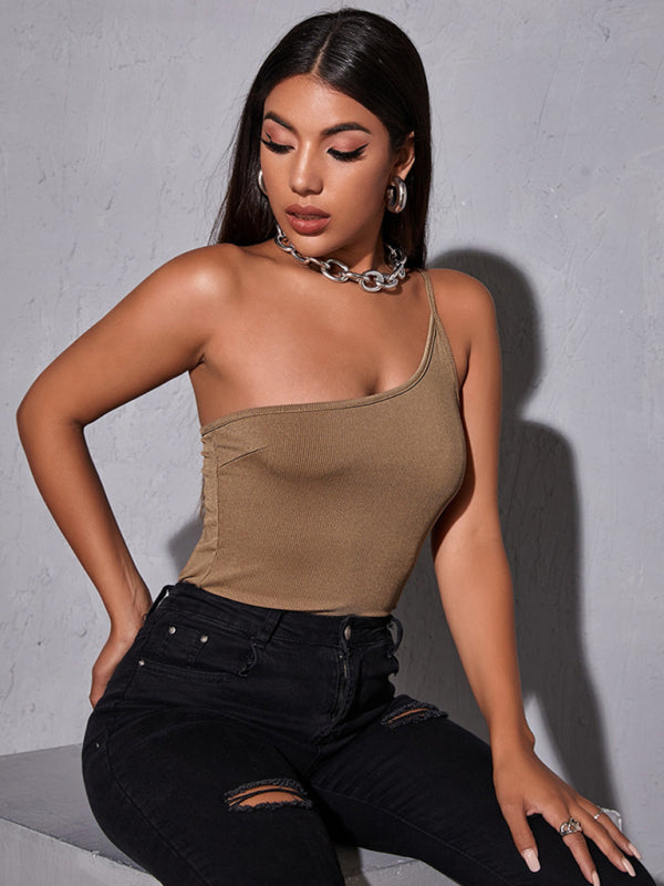 cosmetic strap off -shoulder oblique cross -neck jacket kakaclo