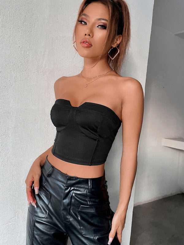 Blue Zone Planet | backless shoulder strap tube top top BLUE ZONE PLANET