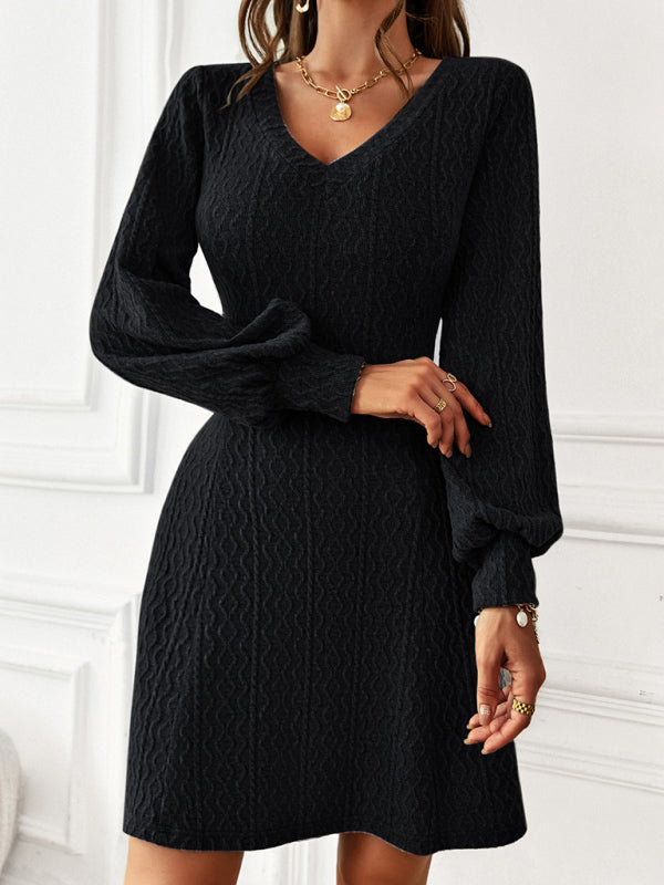 V-neck waist dress kakaclo