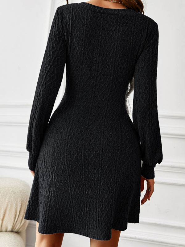V-neck waist dress kakaclo