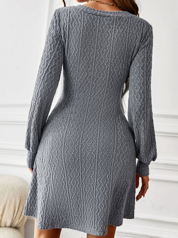 V-neck waist dress kakaclo