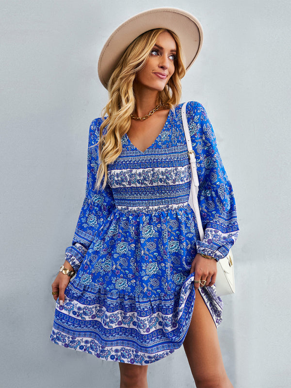 Blue Zone Planet | Women's Bohemian fashion casual dress kakaclo