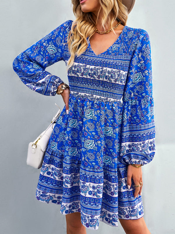 Blue Zone Planet |  Women's Bohemian fashion casual dress kakaclo