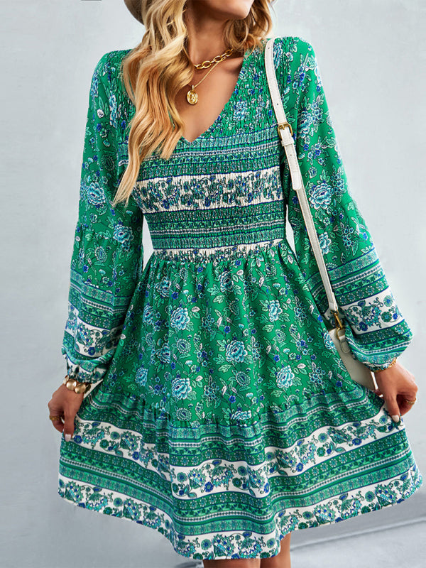 Blue Zone Planet |  Women's Bohemian fashion casual dress kakaclo