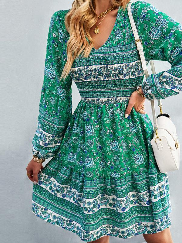 Blue Zone Planet |  Women's Bohemian fashion casual dress kakaclo