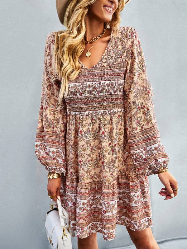 Blue Zone Planet | Women's Bohemian fashion casual dress kakaclo