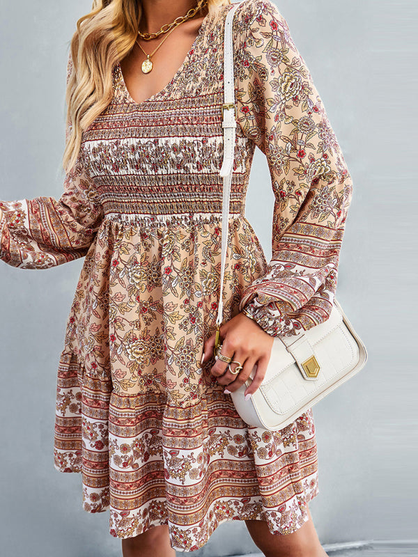 Blue Zone Planet | Women's Bohemian fashion casual dress kakaclo