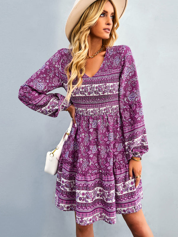 Blue Zone Planet |  Women's Bohemian fashion casual dress kakaclo