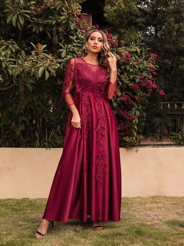 Blue Zone Planet | Woman'S New Lace Swing Sexy Long Dress Trailing Banquet Dress kakaclo