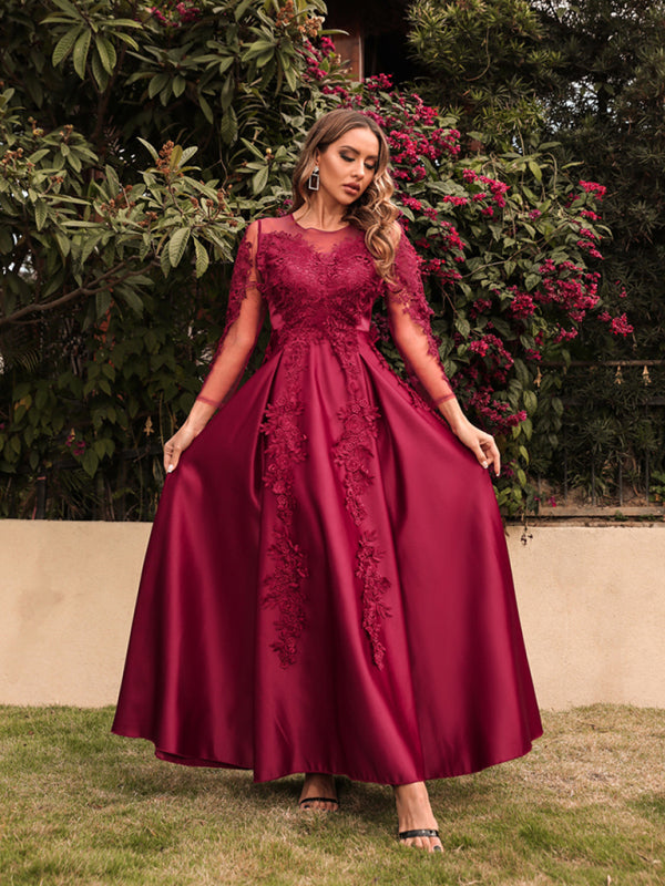 Blue Zone Planet | Woman'S New Lace Swing Sexy Long Dress Trailing Banquet Dress kakaclo