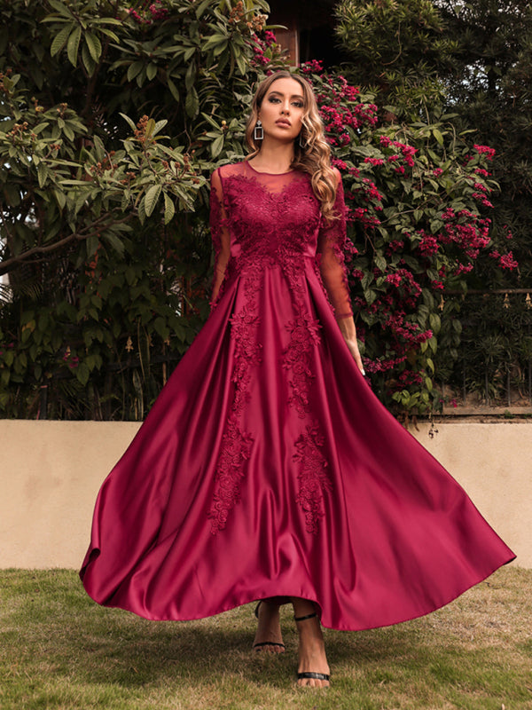 Blue Zone Planet | Woman'S New Lace Swing Sexy Long Dress Trailing Banquet Dress kakaclo