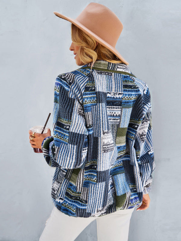 Blue Zone Planet | Raglan Long Sleeve Printed Jacket BLUE ZONE PLANET