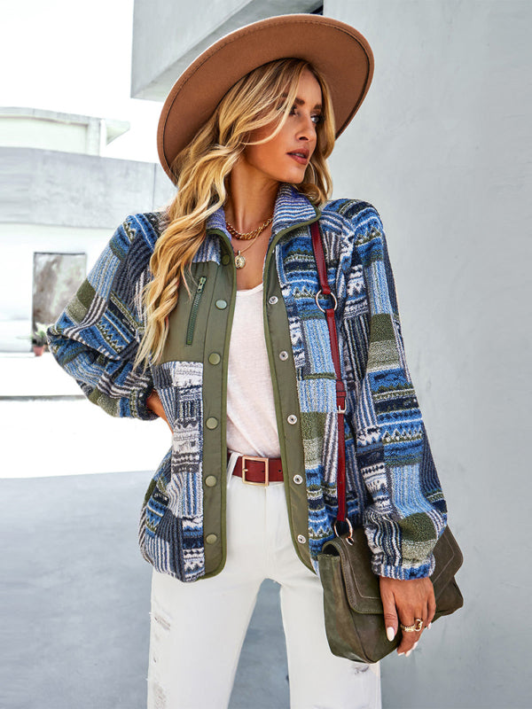 Blue Zone Planet | Raglan Long Sleeve Printed Jacket BLUE ZONE PLANET