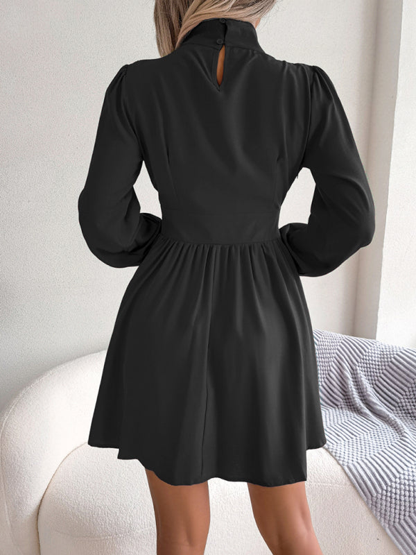 hollowed out waist and large swing dress BLUE ZONE PLANET