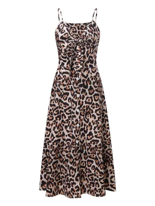 Lace Up Full Floral Halter Dress Long BLUE ZONE PLANET