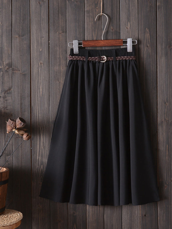 Women's A-Line Skirt Mid Length Skirt kakaclo