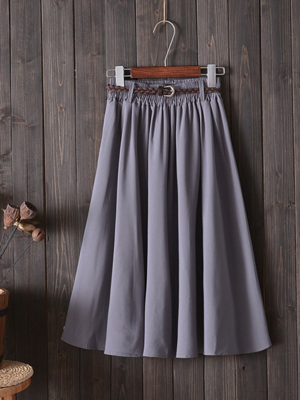 Women's A-Line Skirt Mid Length Skirt kakaclo