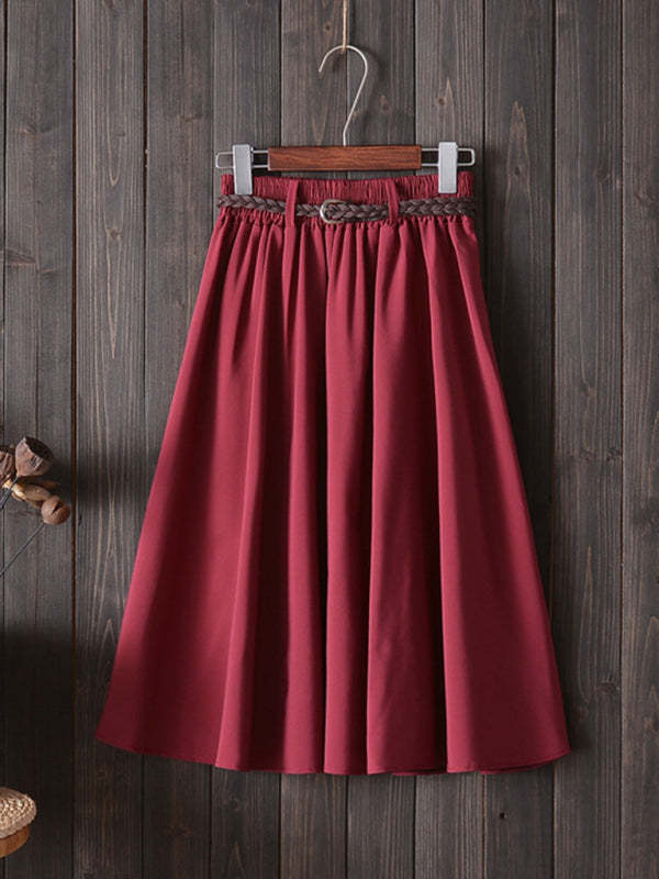 Women's A-Line Skirt Mid Length Skirt kakaclo