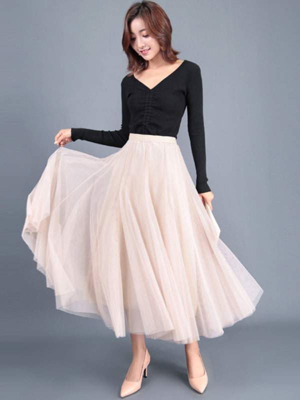 Women's A-Line Skirt Mid Length Skirt kakaclo