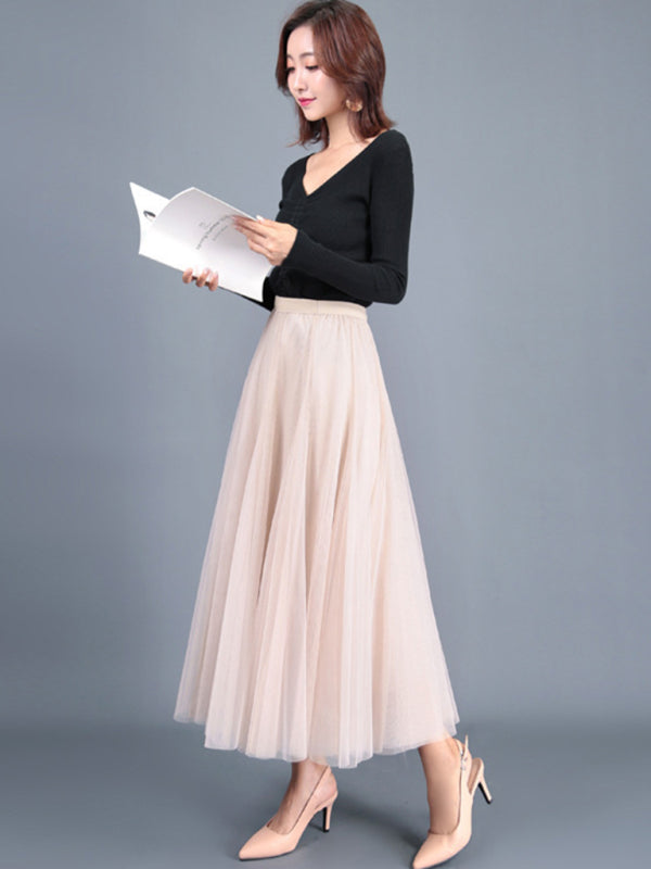 Women's A-Line Skirt Mid Length Skirt kakaclo