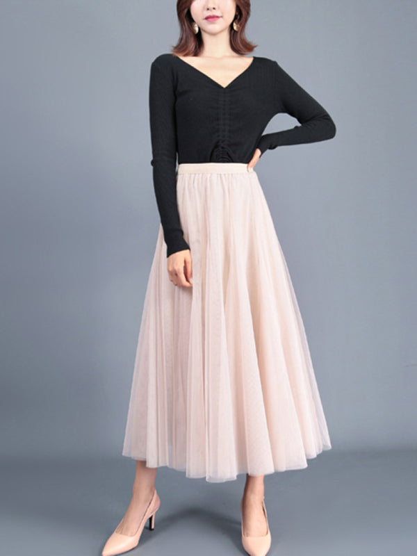 Women's A-Line Skirt Mid Length Skirt kakaclo