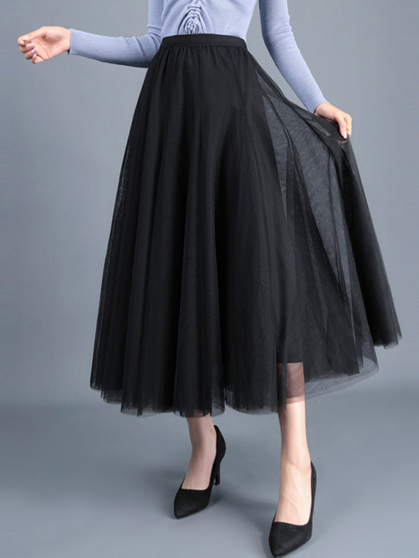 Women's A-Line Skirt Mid Length Skirt kakaclo