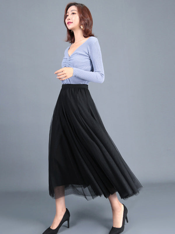 Women's A-Line Skirt Mid Length Skirt kakaclo