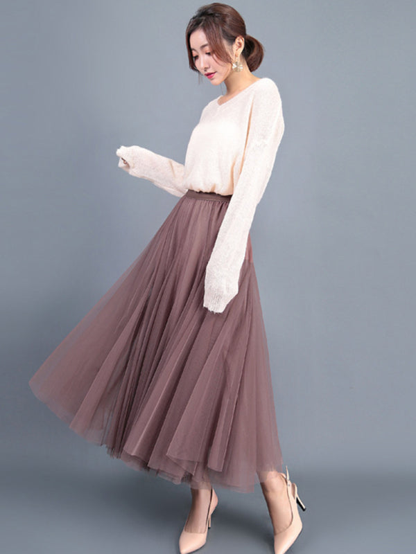 Women's A-Line Skirt Mid Length Skirt kakaclo