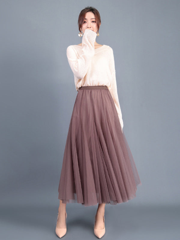Women's A-Line Skirt Mid Length Skirt kakaclo