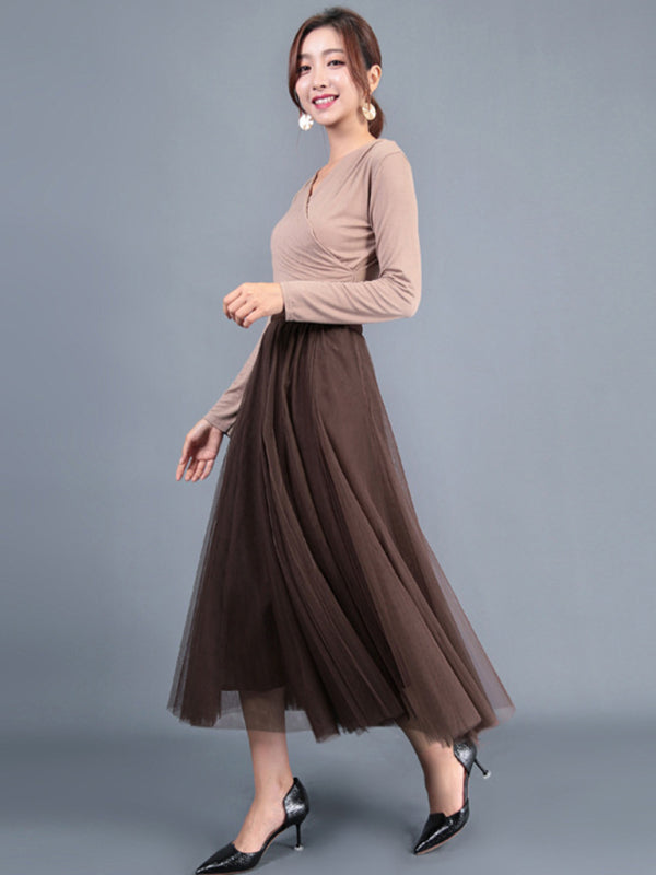 Women's A-Line Skirt Mid Length Skirt kakaclo